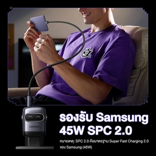 UGREEN Nexode Uno 65W GaN Charger 3-Port PD Fast Charge สำหรับ MacBook iPhone 17 Pro Max RoboGaN ไทยปลั๊ก รุ่น 75110