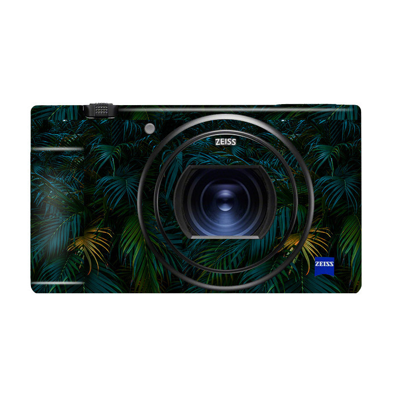 เหมาะสําหรับ Sony ZV1 กล้องสติกเกอร์ ZVE10/การ์ดสีดํา 6/7 RX100m6/7 คาร์บอนไฟเบอร์รวมทุกอย่างฟิล์มป้
