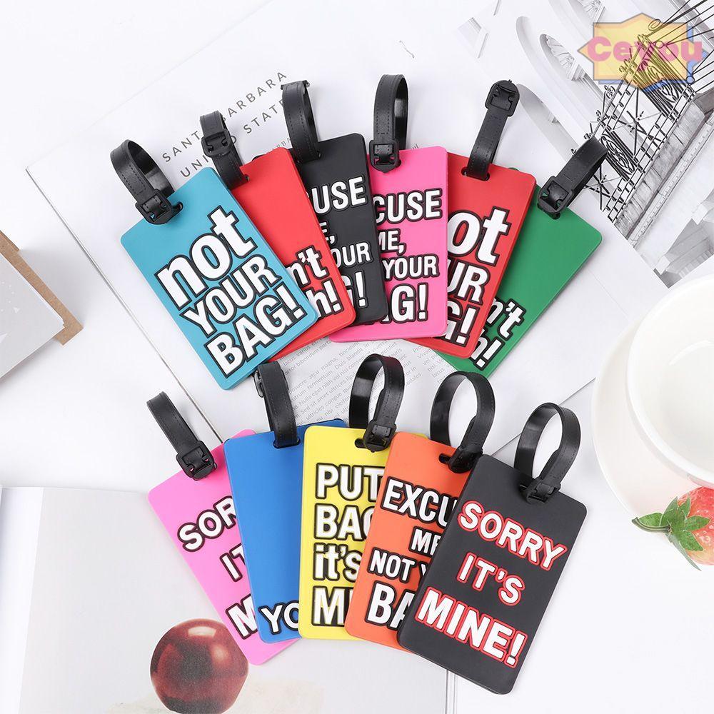 CEOYOU แท็กกระเป๋าเดินทางผู้หญิงผู้ชายแฟชั่น Good Travel PVC Baggage Boarding Label Baggage Holder
