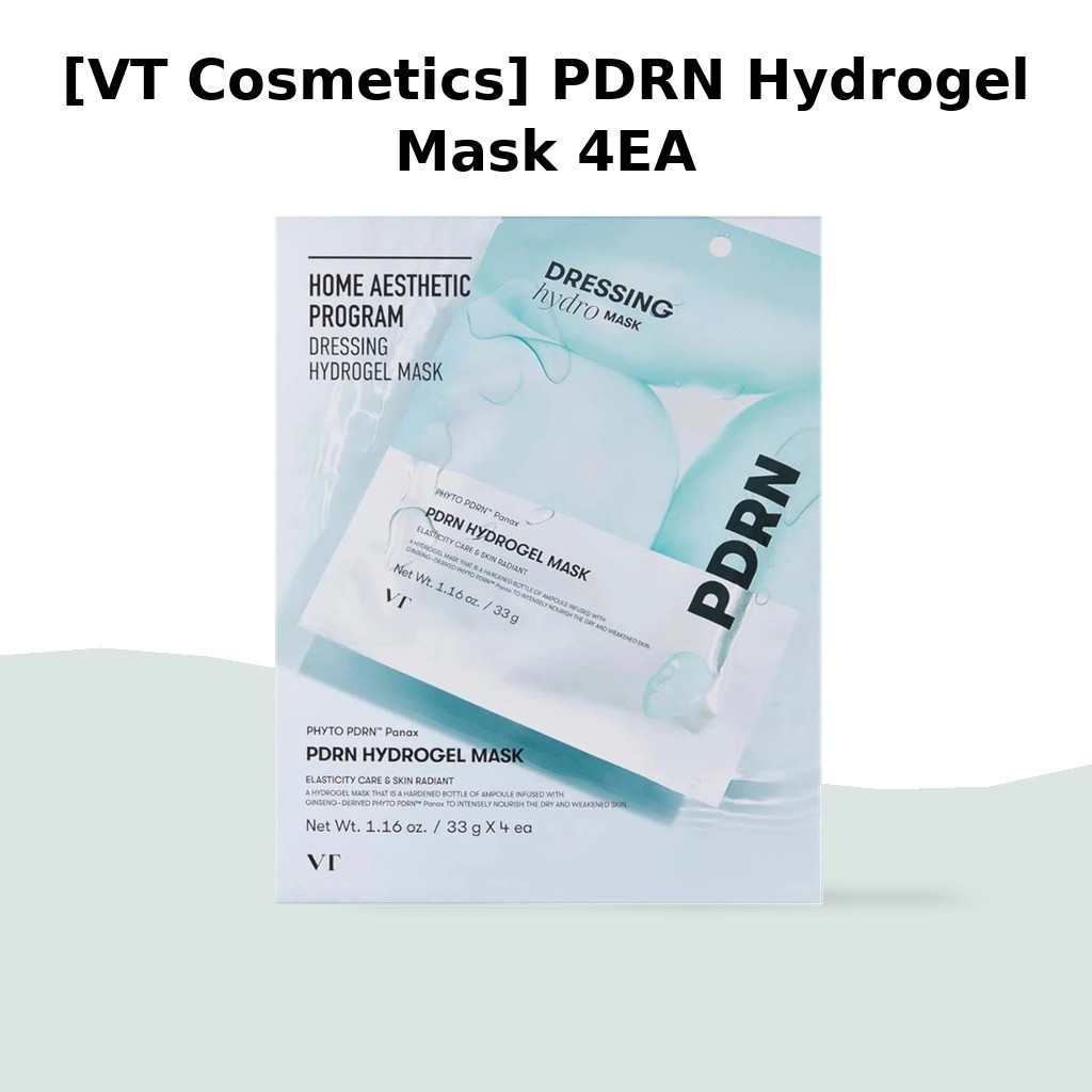 [VT Cosmetics] PDRN Hydrogel Mask 4EA / Korean Hydrogel Mask / Revitalizing Treatment / ของแท้ 100% 