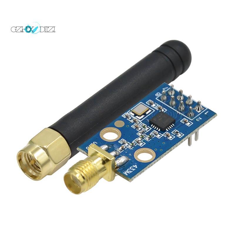 GzhxdiiziCC1101 โมดูลไร้สายพร้อมเสาอากาศ SMA โมดูลรับส่งสัญญาณไร้สายสําหรับ 433MHZ เสริมสัญญาณ