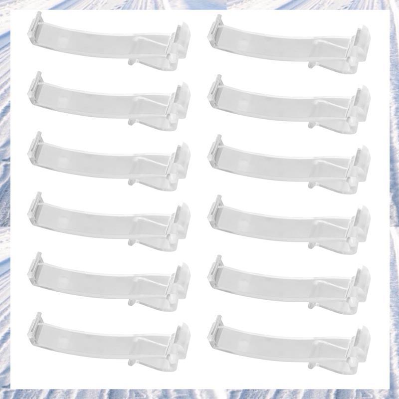 2.5 นิ้ว Valance คลิปหน้าต่างคลิปตาบอดพลาสติกใส Valance Retainer Holder ซ่อน Valance Clip(12 ชิ้น)