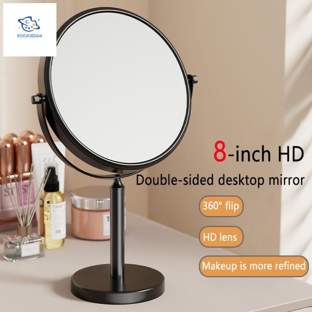 รอแยด4กระจกแต่งหน้าตั้งโต๊ะ,360 หมุนกันน้ําขยายกระจกเครื่องสําอาง,มืออาชีพสองด้าน3xขยายรอบหมุนกระจกโ