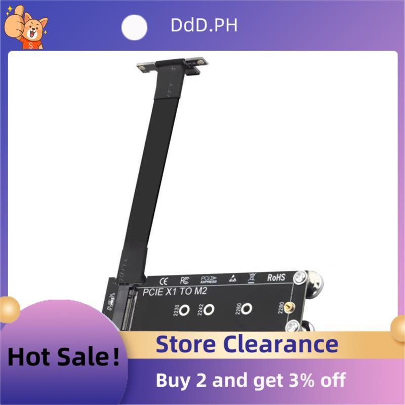 PCI-E 3.0 X1 ถึง M.2 NVMe SSD Extension Cable PCIe X1 Riser Cable 90° Angle M Key NVMe/ NGFF SSD Ris