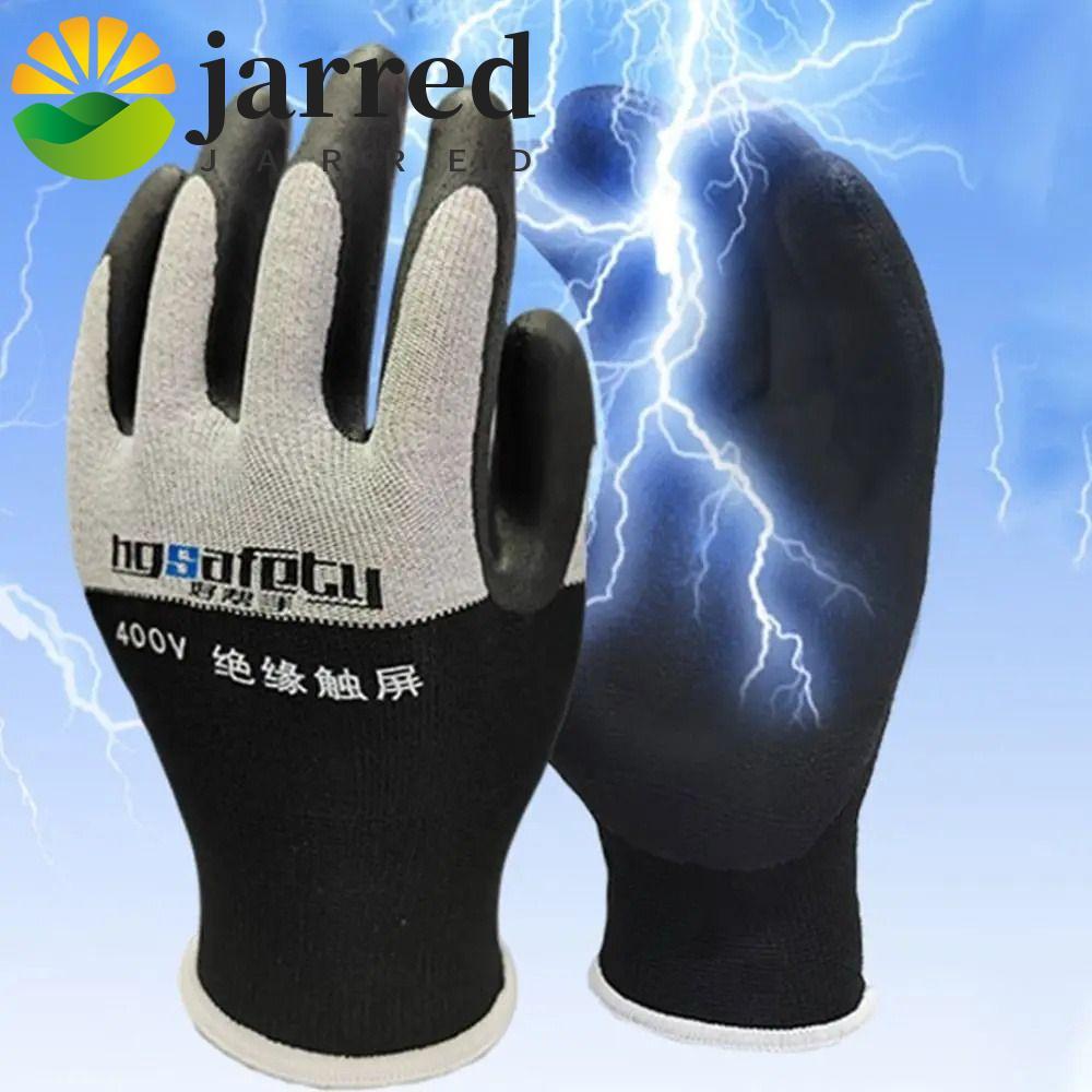 JARRED ถุงมือป้องกันไฟฟ้า, แรงดันไฟฟ้าแบบยืน 400V/500V หน้าจอสัมผัสถุงมือฉนวนไฟฟ้า, ถุงมือทํางานไนไต