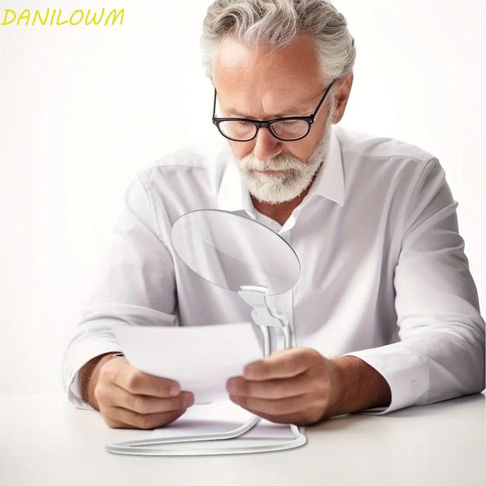 ดานิโลwm 3X/10X แว่นขยาย, แว่นขยายแฮนด์ฟรีอ่านหนังสือขนาดใหญ่, สะดวกความละเอียดสูงทนทานสีดําปรับแว่น