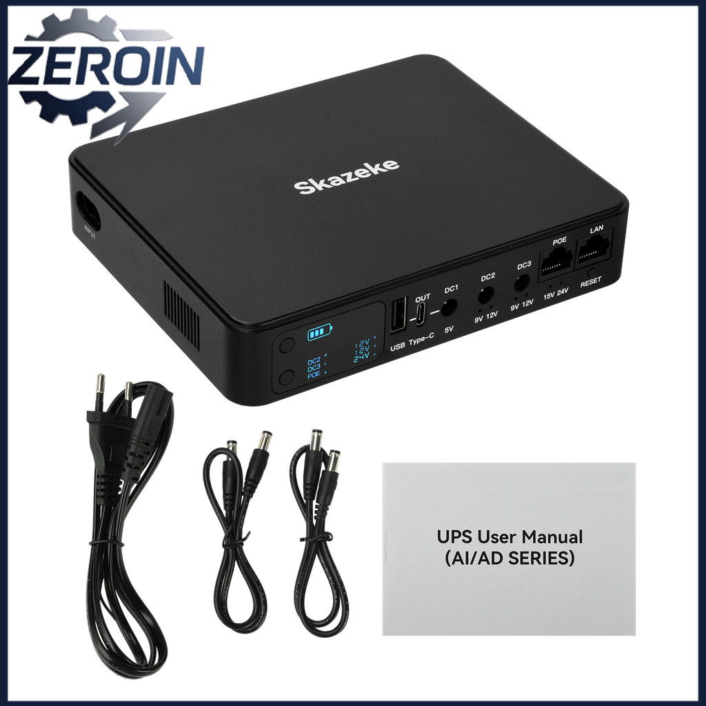 AD2P UPS เครื่องสํารองไฟเราเตอร์ตรวจสอบแมวออปติคอลการควบคุมการเข้าถึงอายุการใช้งานแบตเตอรี่ฉุกเฉินแห