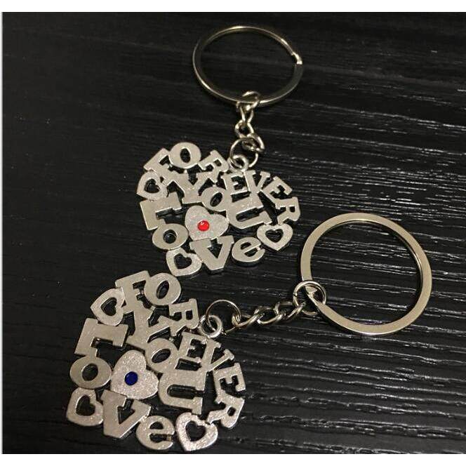 พวงกุญแจ alphabet พวงกุญแจของขวัญวันเกิดตัวอักษรโลหะ