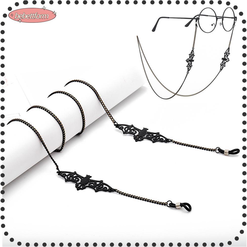 BEBETTKISS Glasses Chain Black Bat Women Men Lanyard Glasses