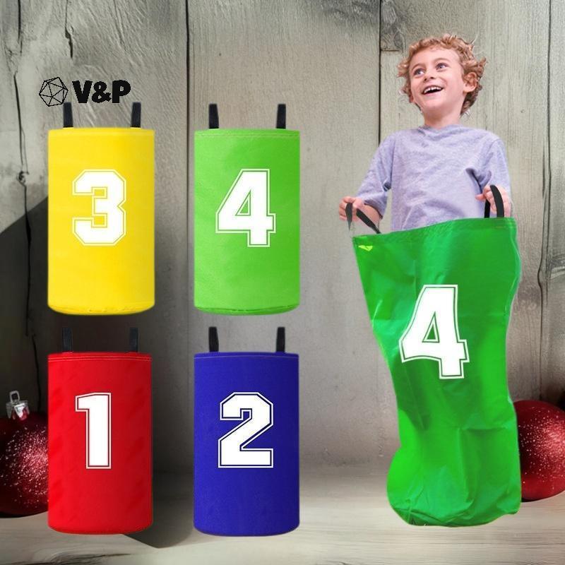 V & P 1/4 ชิ้นที่มีสีสันเด็กกระโดดกระเป๋าพับน้ําหนักเบาเด็ก Field Race กระเป๋ากลางแจ้งแม่ลูก Interac