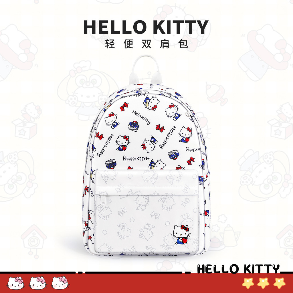 Hello Kitty Bag Backpack Commuter Hello Kitty School Bag Sanrio School Bag Backpack Burden-Reduction