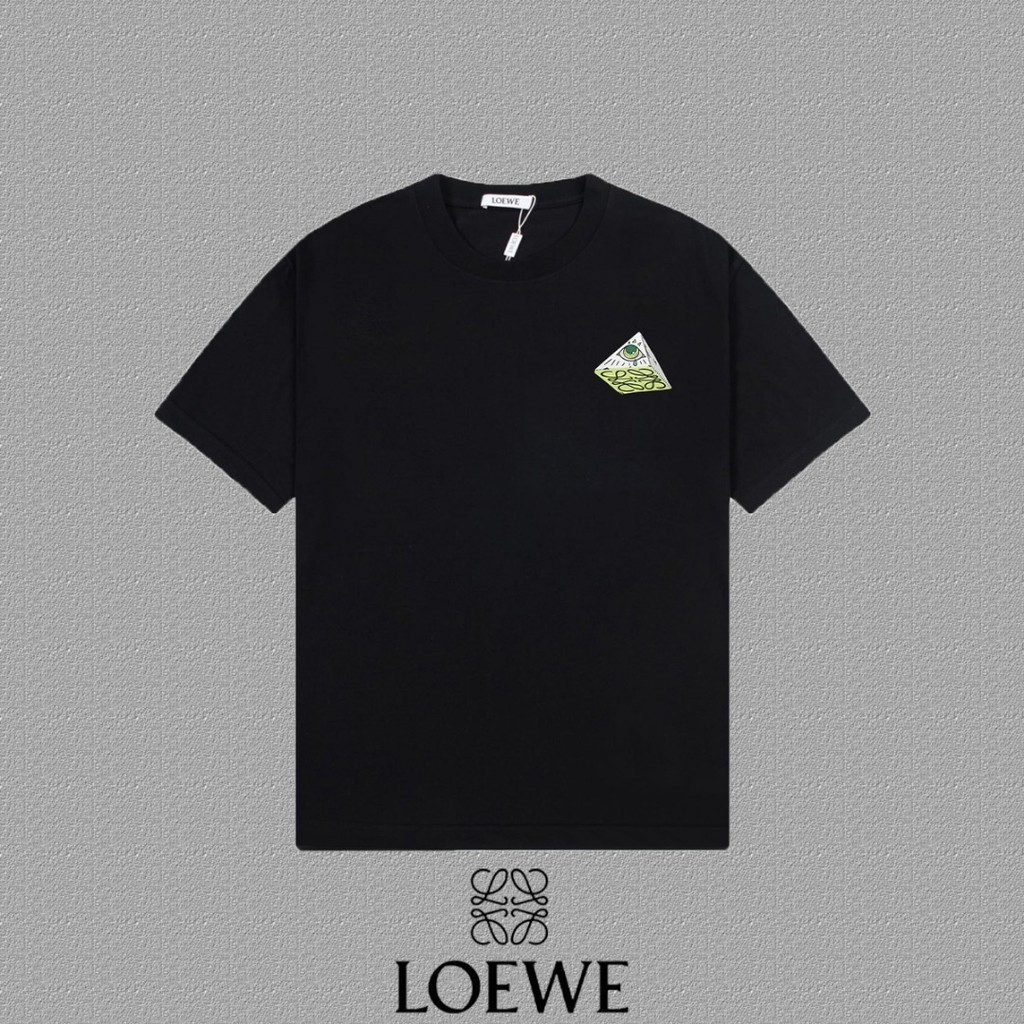 Loew & e2026 Star คลาสสิกรอบคอแขนสั้นเสื้อยืดผู้ชายผู้หญิง All-Match ฤดูใบไม้ร่วงเสื้อผ้าใหม่ Breath