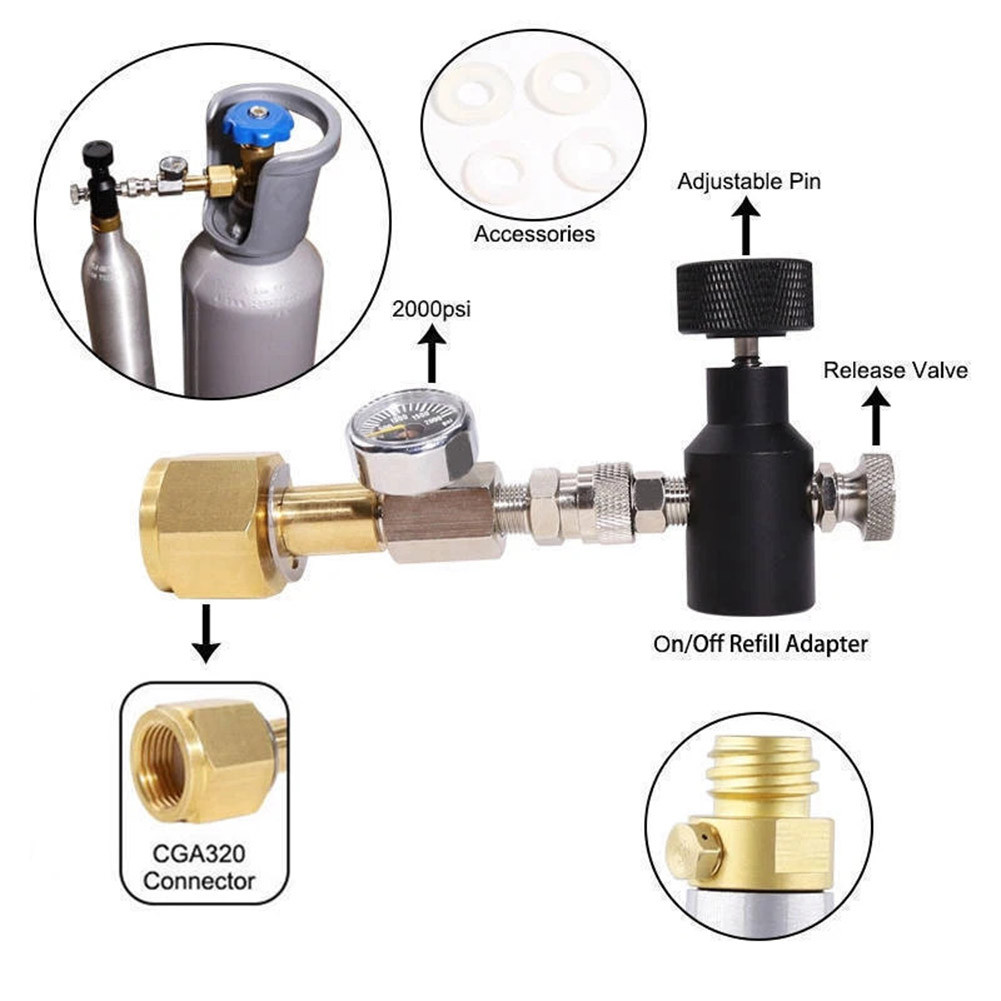 ⭐อ้าวนะสแฟนแฟนแฟนคลับเร⭐สําหรับโซดาถังน้ํากระบอกเติม Adaptor Connector Filling Station W21.8-14