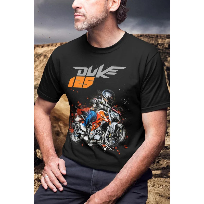 399@EY K.TM Duke 125 เสื้อยืด เสื้อสำหรับผู้เริ่มต้นขี่มอเตอร์ไซค์ รุ่นพรีเมียม สำหรับแฟนมอเตอร์ไซค์
