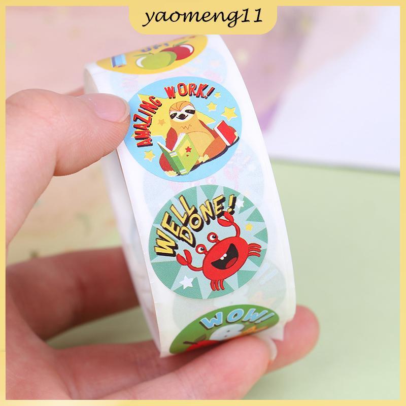 YM 500 ชิ้นรางวัล Stiers Encouragement Stier Roll Kids Stiers สัตว์น่ารัก TH