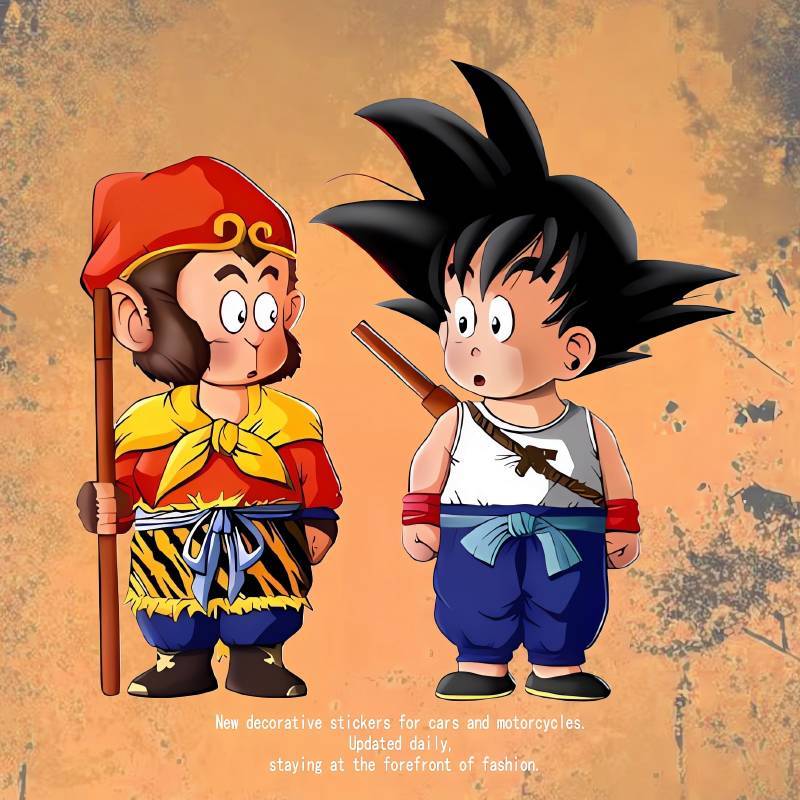 การ์ตูนการ์ตูนอะนิเมะ Dragon Ball Creative Son Goku สติกเกอร์ตกแต่งลูกวัวไฟฟ้ารถสติกเกอร์เครื่องหมาย