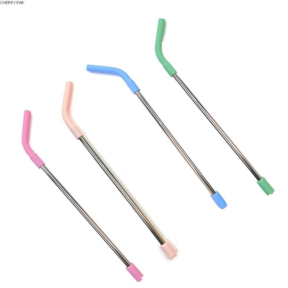 19VJKEPSHOP หลอดโค้งตรง,อุปกรณ์ขวดทนต่ออุณหภูมิสูงหลอดดื่ม,สแตนเลสแบบพกพาพร้อมเคล็ดลับซิลิโคน เครื่องดื่ม สําหรับขวด