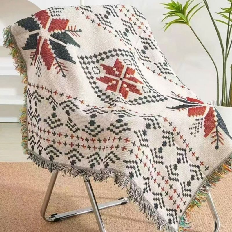 90*90cm English style maple leaf printed sofa towel Backrest Towel Home Appliance Dust Cover beach t