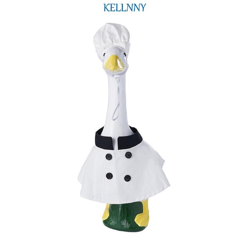 Kellnny ชุดคอสตูมทําอาหารแฟชั่นสําหรับตกแต่ง Geese เหมาะสําหรับใช้ภายนอก