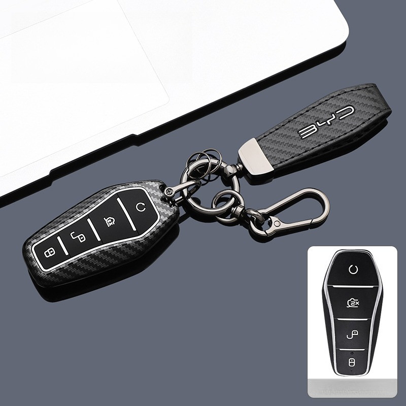 BYD Sealion 6 Sealion 7 Seal Atto 2 Atto 3 M6 Seal 6 remote Key case Dolphin Seal 5 Seal 7 Seal U Sealion 5 Shark 6 Seagull Han Tang ABS ซิลิโคนคาร์บอนไฟเบอร์รูปแบบฝาครอบกุญแจ ﻿