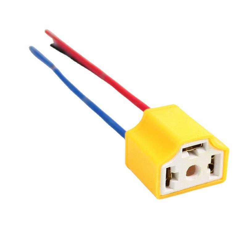 Newwellknownepic คุณภาพสูง H4 สามหลุมเซรามิคสายไฟรถหลอดไฟสายรัด Soet Plug ขายร้อนอัตโนมัติ H4 Connec