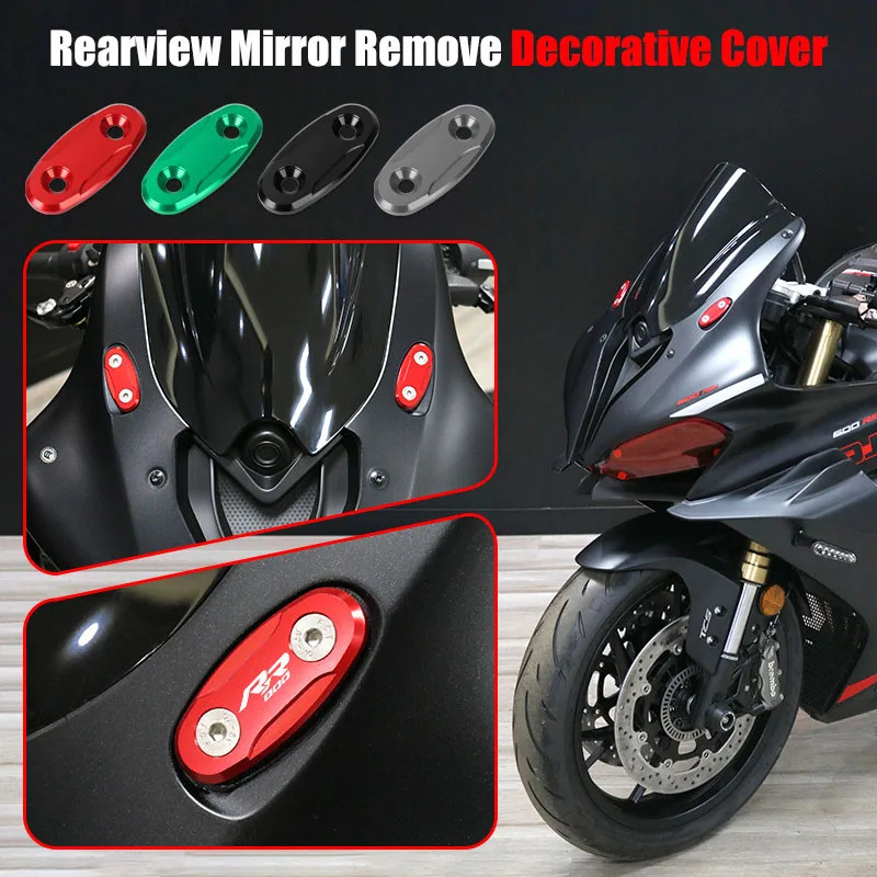 กระจกมองหลังรถจักรยานยนต์ที่นั่งตกแต่งฝาครอบกระจกฐานสําหรับ QJMOTOR SRK800RR SRK600RS SRK600RR SRK80