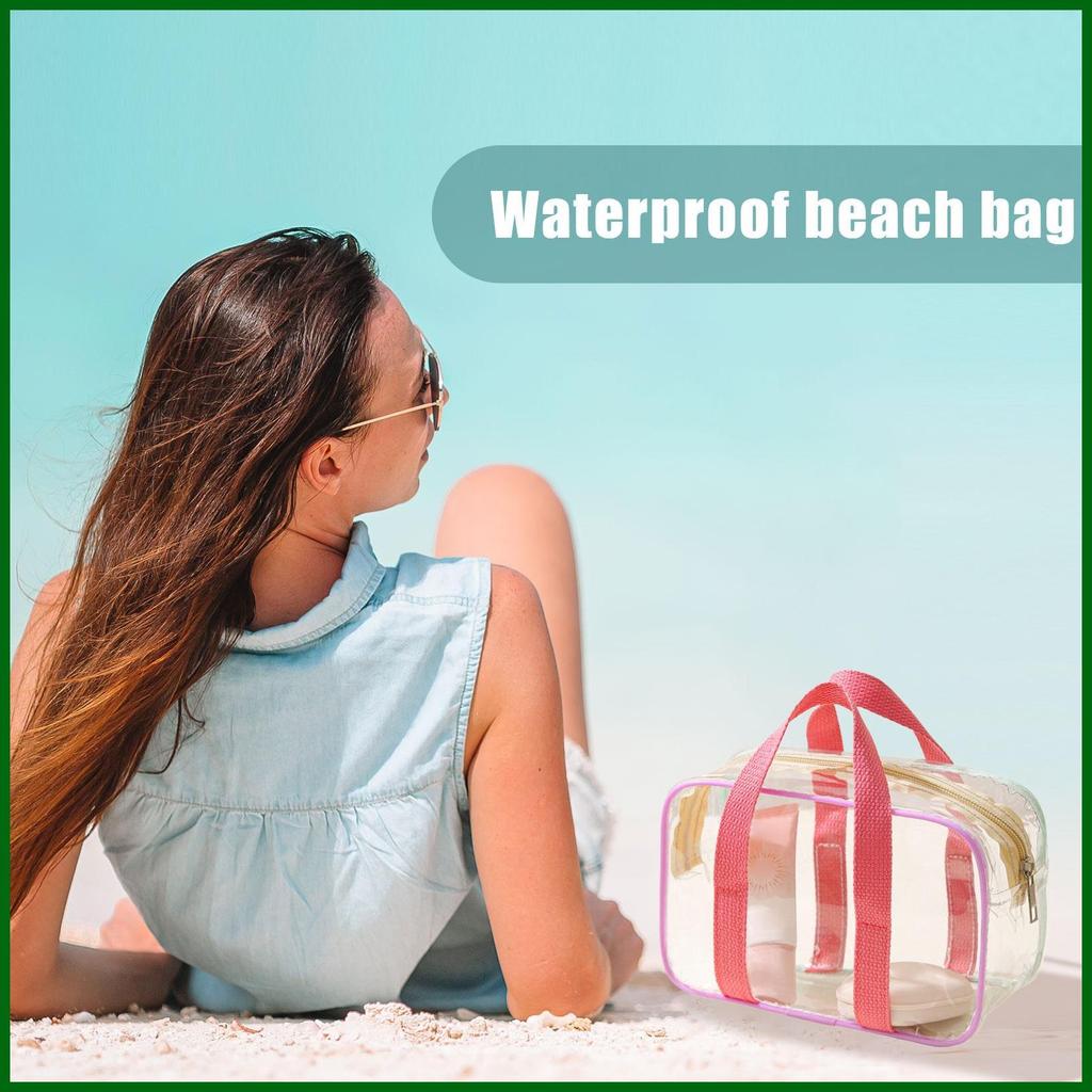 Clear Cosmetic Toiletry Bag Transparent Toiletry Organizer Pouch with Handle Makeup Pouch with Zippe