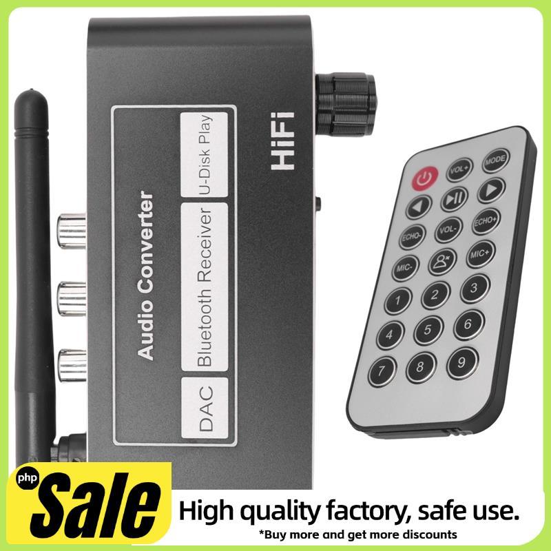 Wireless HIFI Converter บลูทูธ 5.2 ตัวรับสัญญาณเสียง Coaxial ถึง R/L 3.5 มม.อะแดปเตอร์ Aux พร้อม U D