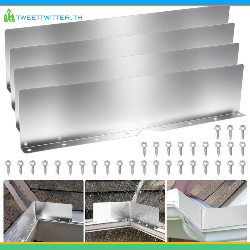 Tweet 4 ชิ้น Rainwater Valley Gutter Splash GUARD Rain หยด Gutter GUARD, Rain หยด Gutter GUARD สําหร