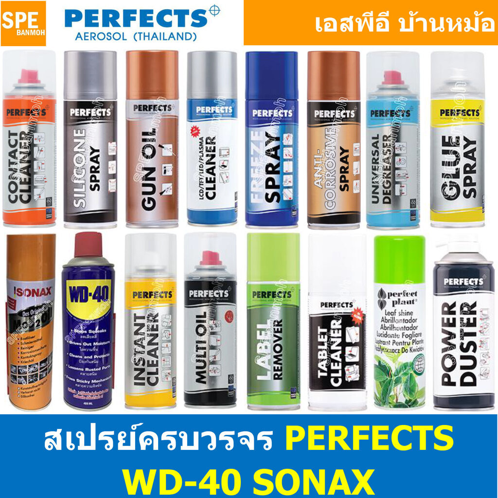[ 1ชิ้น ] น้ำยาอเนกประสงค์ Multi Use Spray WD-40 SONAX การเกิดสนิมและการเสียดสี ทำความสะอาดผิวสัมผัส