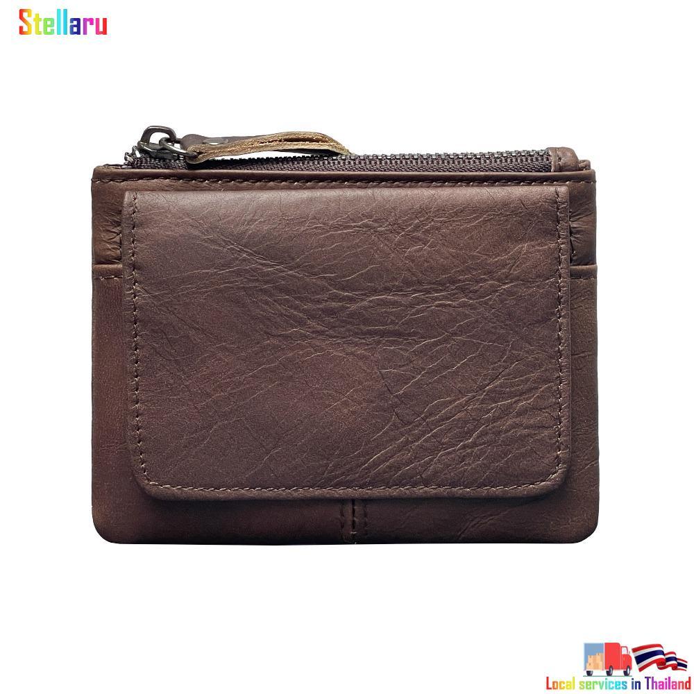 กระเป๋าสตางค์หนังแท้ RFID Blocking ขนาดเล็ก สำหรับพกพาและใส่เหรียญได้มาก ราคา ถูกที่สุด ดีลบีเคเค รูปภาพหลัก