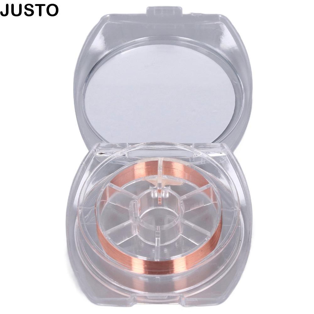 JUSTO บัดกรีกระโดดลวด, ABS ทองแดง hone เมนบอร์ดบัดกรีกระโดดลวด, ยืดหยุ่น 0.02 มม.120 ม. ความยาวสายนํ