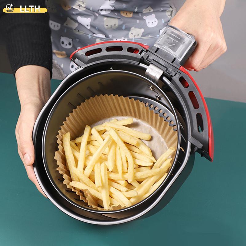 LLTH 50pcs Air Fryer กระดาษทิ้ง Non-Sti Airfryer กระดาษรองอบรอบ Air-Fryer กระดาษ Liners กระดาษอุปกรณ์ครัวร้อน ราคา ถูกที่สุด ดีลบีเคเค แกลเลอรีภาพที่ 6