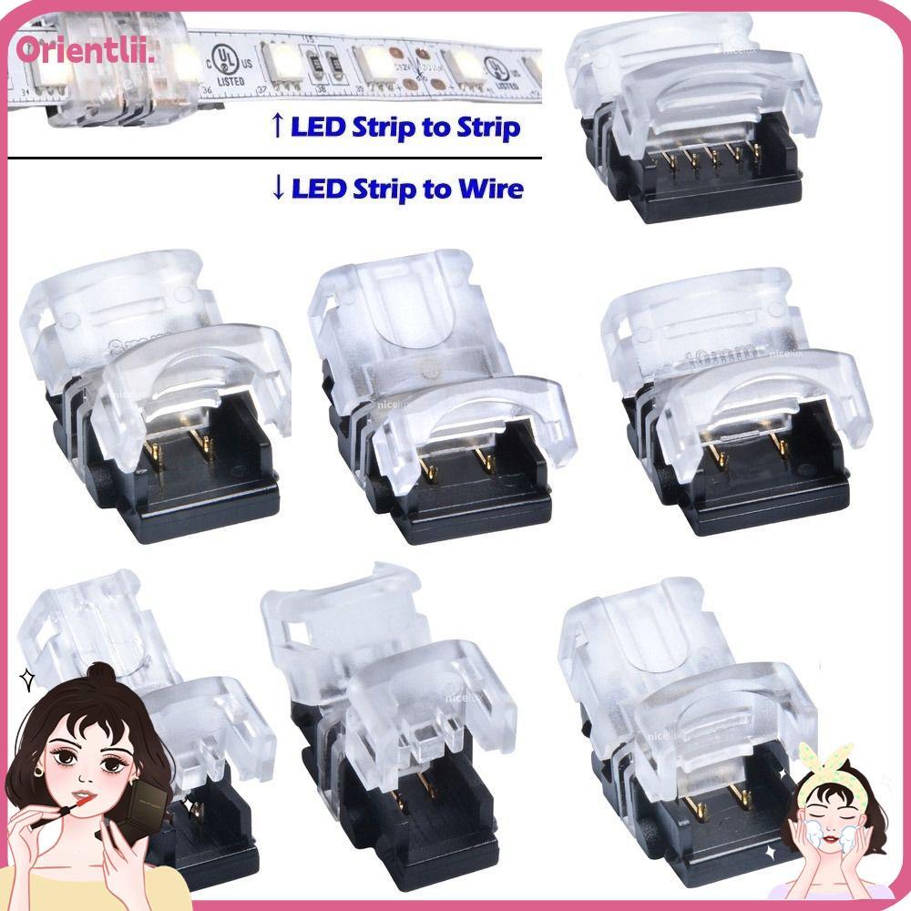 ORIENTTK LED Strip Connector 4pin 5pin 6pin สําหรับ RGBW RGBWW 3528 Terminal Splice การเชื่อมต่อสายไ
