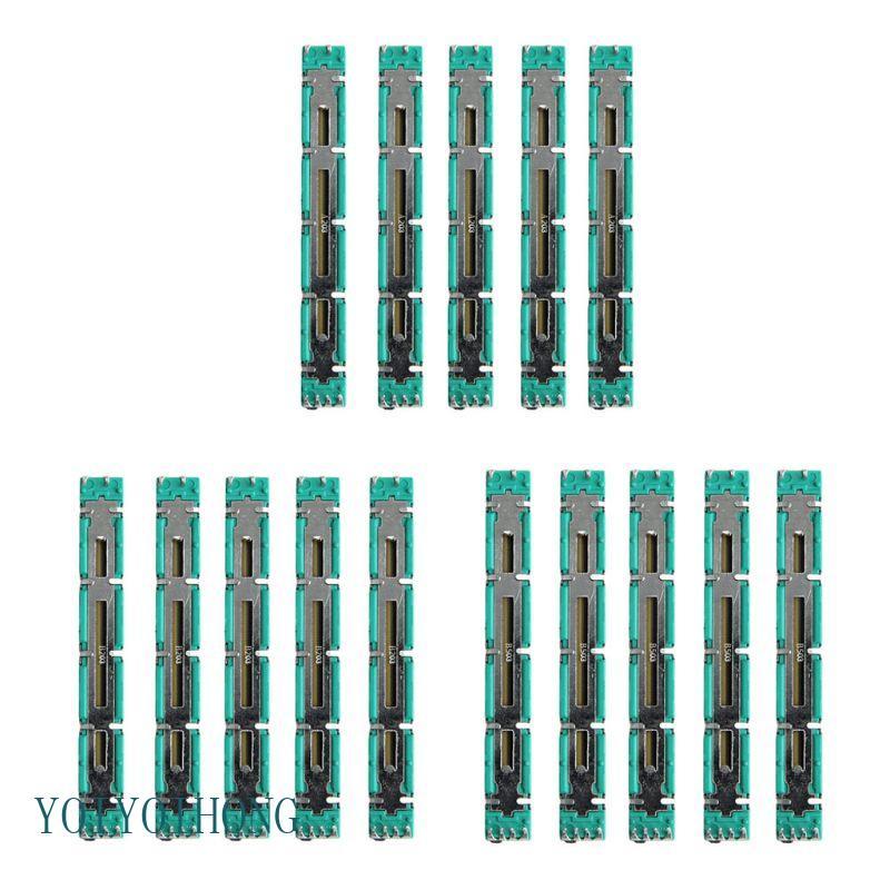 YOI 5 ชิ้นศาสตราจารย์ Potentiometer A10K A20K A50K Original Duplex Potentiometer Mixer Fader 75 มม.A