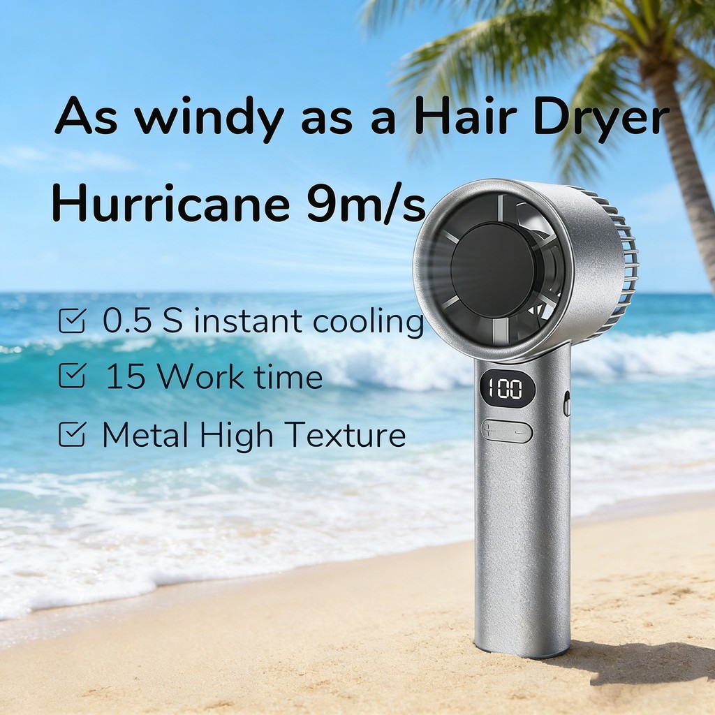 M11 พัดลมเปลี่ยนความเร็ว พัดลมพกพา แฟชั่นสาว พัดลมมือจับ ฤดูร้อน Necessry