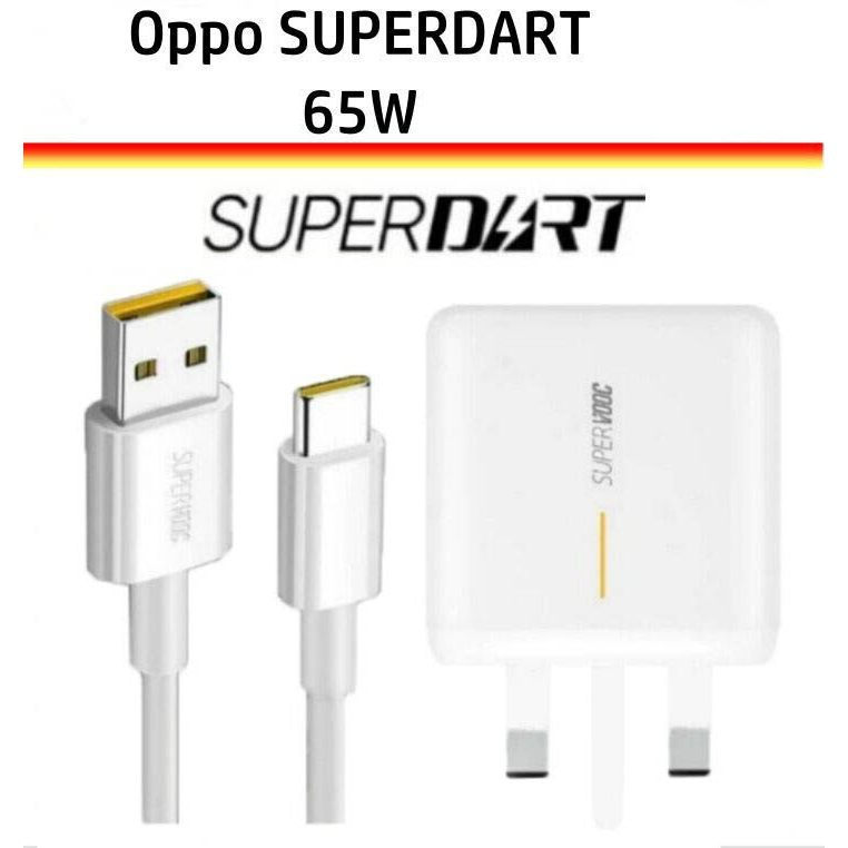 OPPO 65W SuperVOOC 2.0 SUPERDART Fast Charger UK Plug 10V 6.5A พร้อมสายชาร์จ 2M