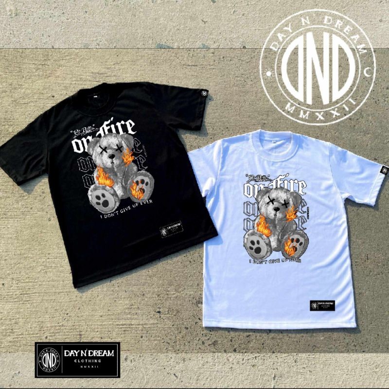 แฟชั่นUnisex Pro Club T-shirt/On fire design minimalist T-shirt Top Aesthetic