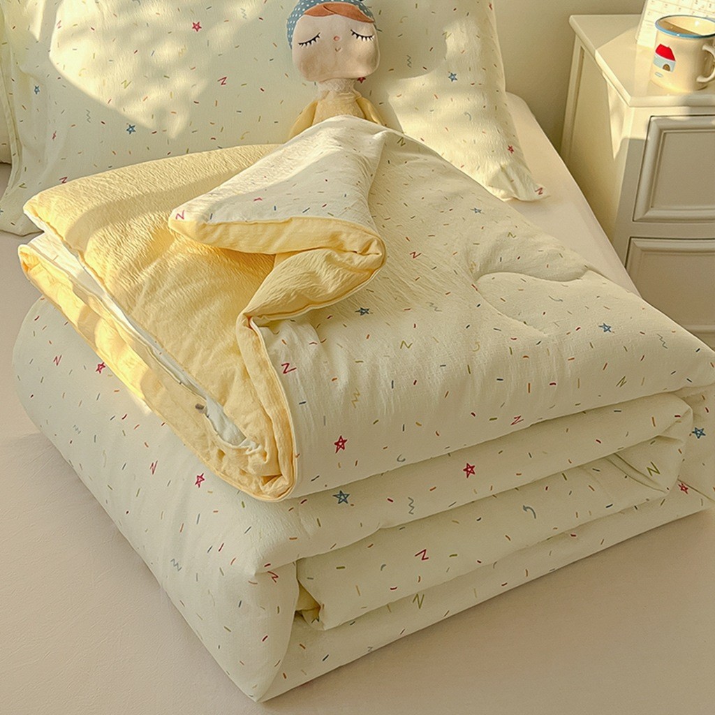 Class A Mother Baby Grade Nude Sleeping ผ้านวมผ้าฝ้ายแท้ผ้าฝ้ายสดขนาดเล็ก Cloudy Cotton Super Soft เ