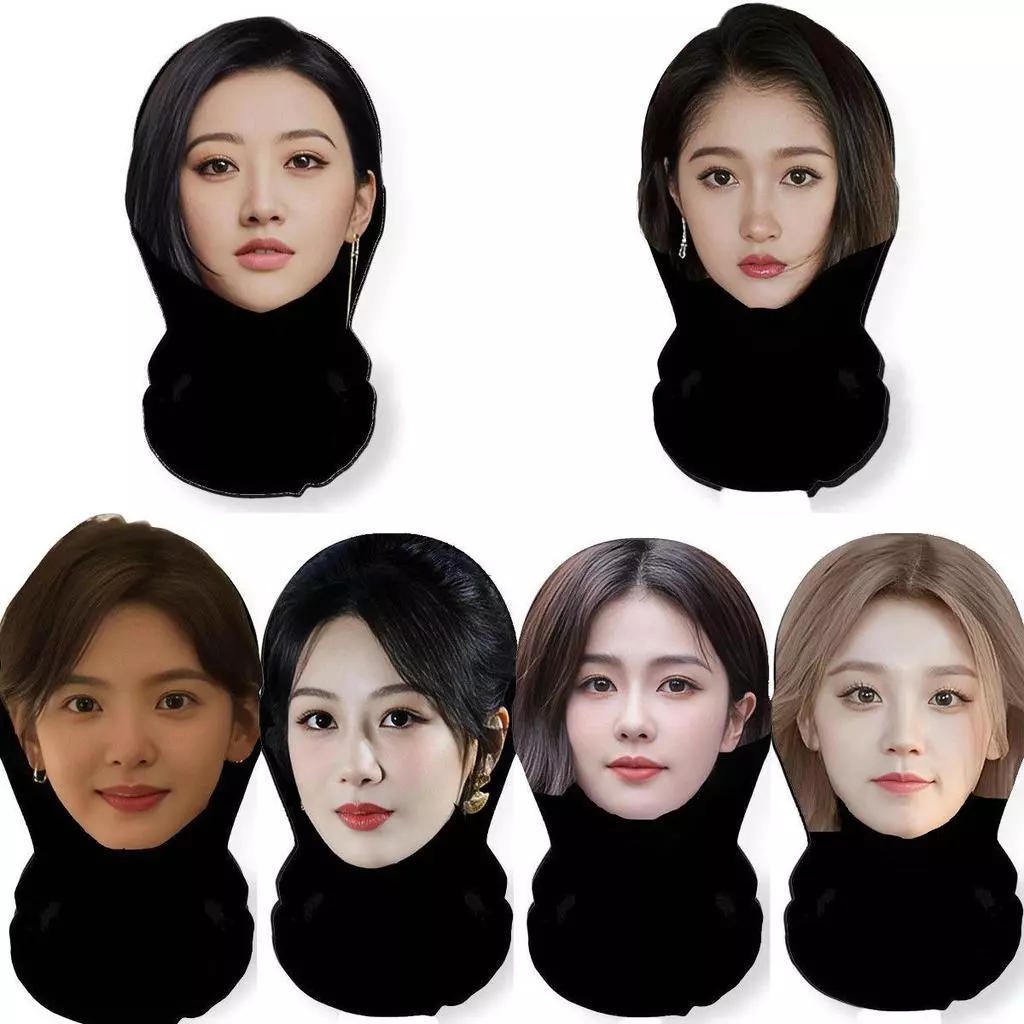 Star 3D ชุดหน้าจําลองหมวกตลกอุปกรณ์ประกอบฉากสดหน้ากากตลกมาส์กหน้า