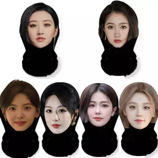 Star 3D ชุดหน้าจําลองหมวกตลกอุปกรณ์ประกอบฉากสดหน้ากากตลกมาส์กหน้า