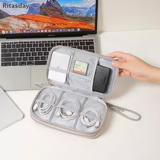 Ritasday USB Cable Storage Bag Travel Portable Multi-Functional Storage Bag สําหรับเครื่องชาร์จและโทรศัพท์มือถือใหม่