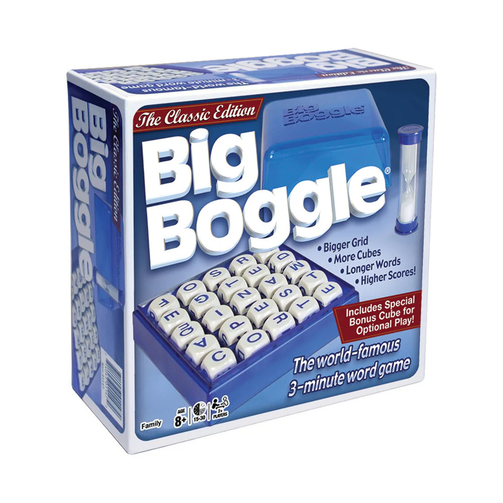 Winning Moves Big Boggle with 5x5 Grid and 25 Letter Cubes Games for 2 or More Players, Ages 8+