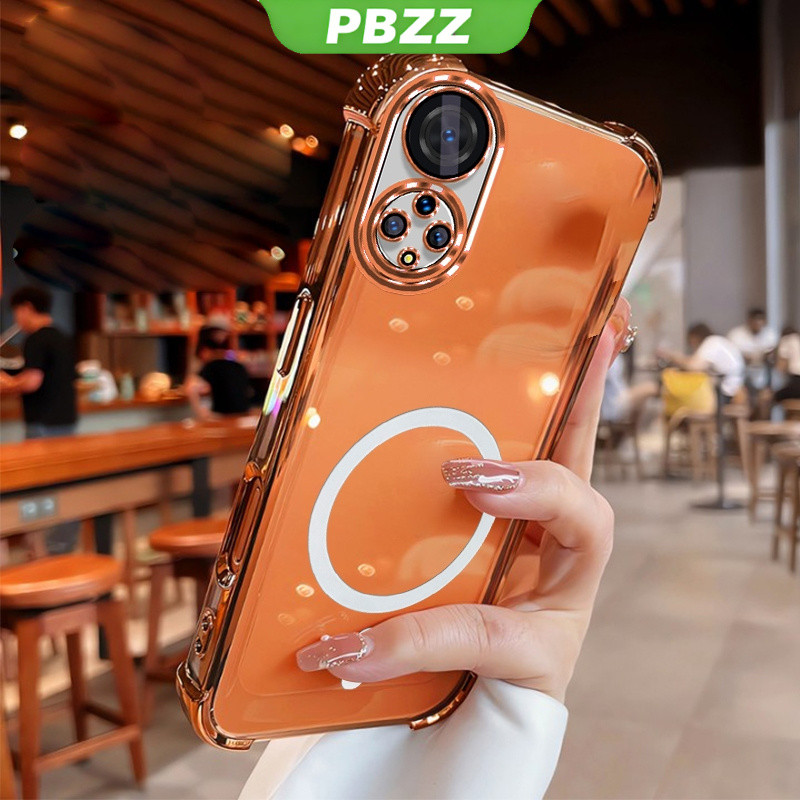 PBZZ สําหรับ Honor X7A X7B x7c Honor 200 400 lite 200 400 pro 5G เคสโทรศัพท์ Softcase ซิลิโคนกันกระแทกใหม่ออกแบบความงามใสแม่เหล็กไร้สาย SJBSWX11