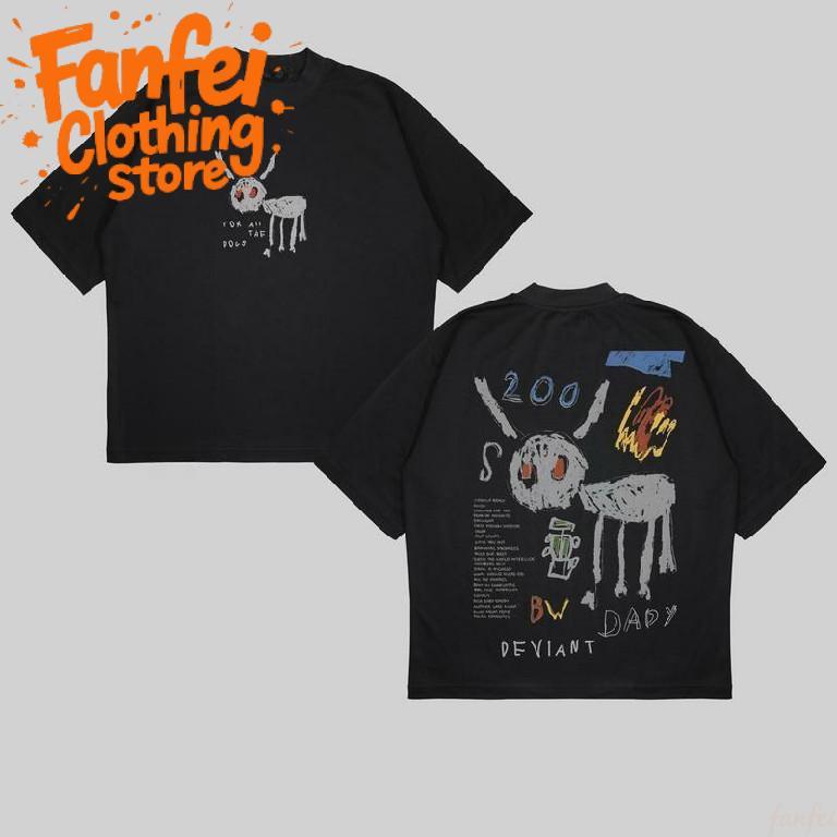 COD จัดส่งตลอด 24 ชั่วโมง Fanfei  ชุดคู่ชายหญิง เสื้อยืดครอปสีน้ำเงินริมฝีปาก เสื้อยืดแฟชั่น สไตล์อเมริกันย้อนยุค