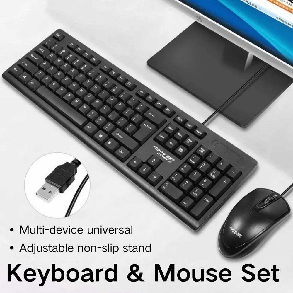 ชุดสําหรับคอมพิวเตอร์พีซีสํานักงานคีย์บอร์ด USB Mice & Mice คีย์บอร์ดและแบบมีสาย