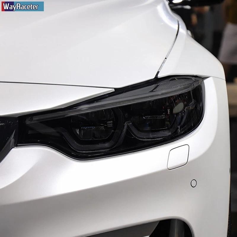 ไฟหน้ารถป้องกันฟิล์มด้านหน้ารมควันสีดํา TPU สติกเกอร์สําหรับ BMW M2 F87 M3 F80 M4 F82 F83 M5 F10 F90