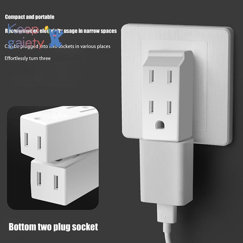 [Kpt-t] 3 In 1 Wall Outlet Extension US Electric Soet 125 องศาปลั๊กอะแดปเตอร์เม็กซิโกแคนาดา Travel Aadapter ตัวแปลงไฟแบบพกพา [ใหม่]