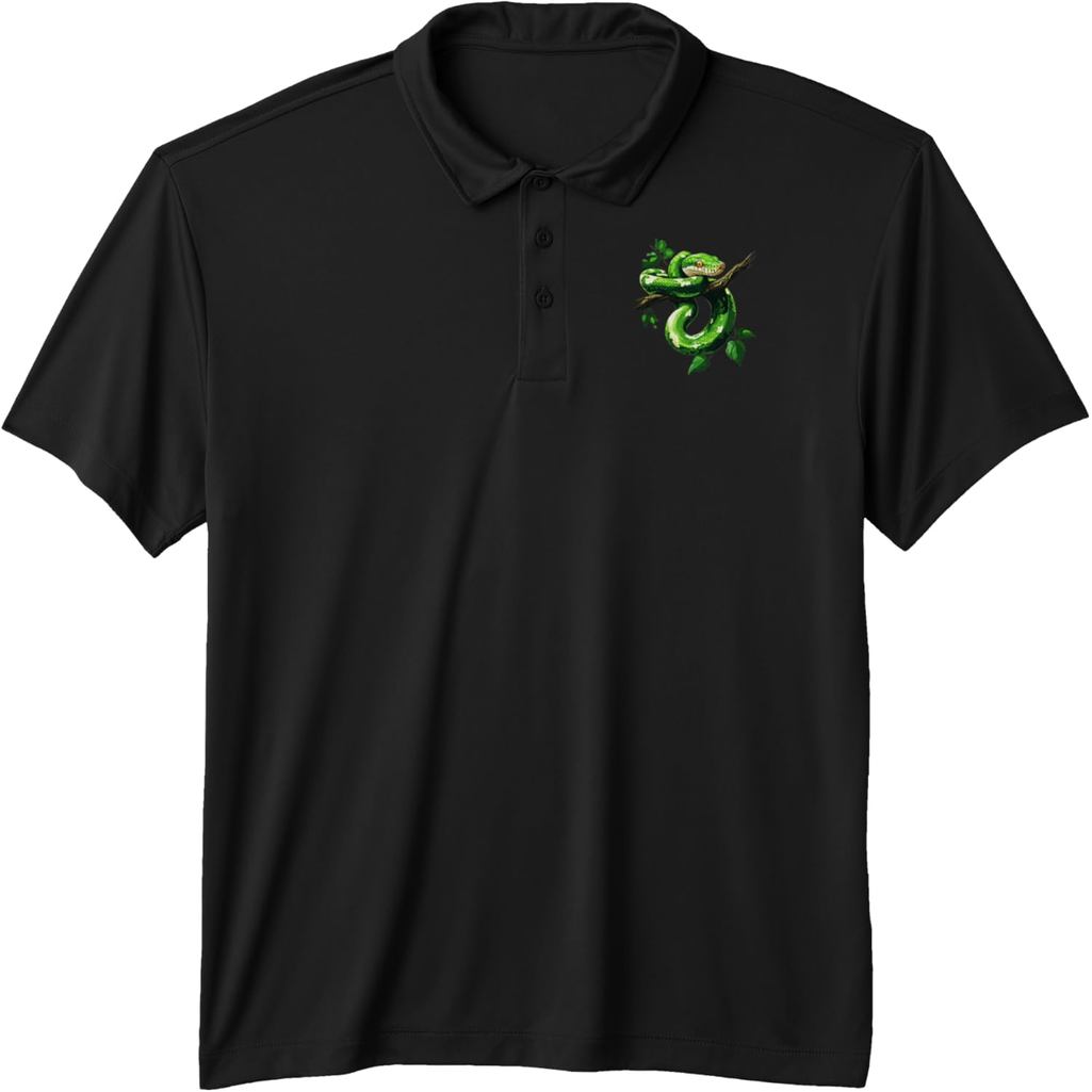 เสื้อโปโล Green Tree Python สำหรับคนรักงูและสัตว์เลื้อยคลาน