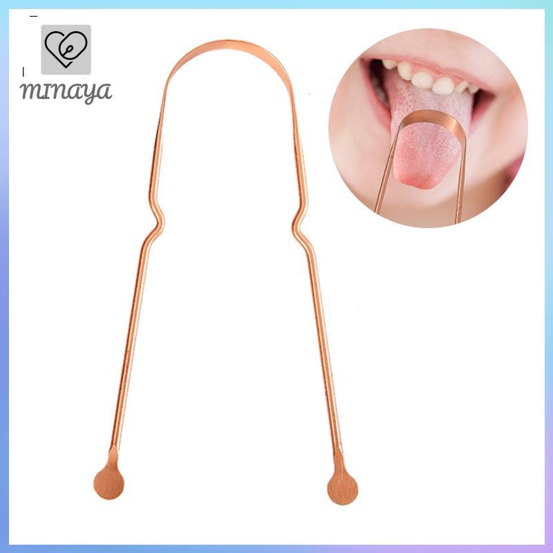 [MINA] 1 PC Simple Copper Tongue Scraper Cleaner ลมหายใจสดชื่นทันตกรรมทําความสะอาดสุขภาพ Oral Care เครื่องมือสุขอนามัย TH